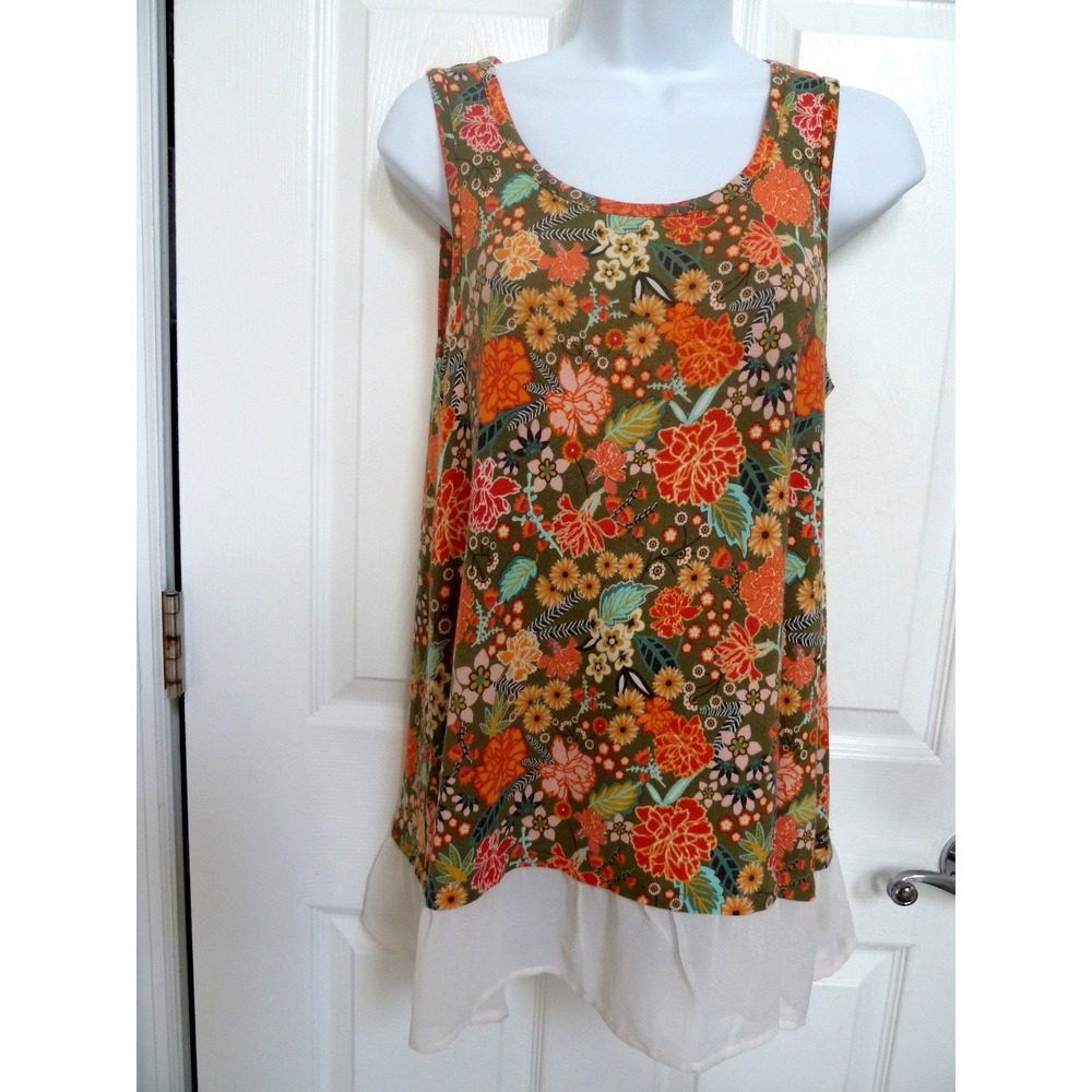 Matilda Jane Small Hippie Floral Skirted Tank Top Tiered Split Back Boho 23641T